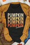 PUMPKIN SEASON Letter Print Short Sleeve T Shirt