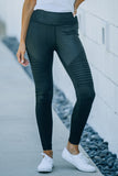 Black Patchwork Tummy Control High Waist Leggings