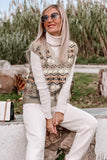 Tribal Print V Neck Knitted Sweater Vest
