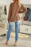 Long Sleeve Button Fuzzy Polka Dot Shirt