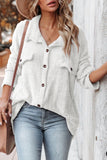 Plush Button Down Pocketed Shirt Jacket