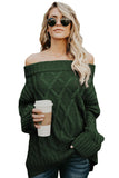 Wine Off The Shoulder Winter Sweater