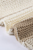 V-neck Knitted Lantern Sleeve Pullover Sweater