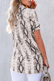 Python Print Short Sleeve Shirt    Leopard Print Short Sleeve Shirt