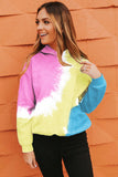 Colorblock Tie-dye Hoodie