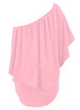 Plus Size Multiple Dressing Layered Dark Blue Mini Poncho Dress
