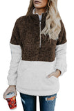 Zip Neck Oversize Fluffy Fleece Pullover