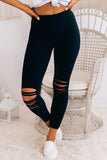 Cut-out Skinny High Waist Leggings