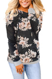 Floral Hoodie with Kangaroo Pocket