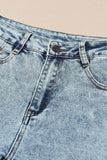 Light Washed Straight Leg Ankle Jeans