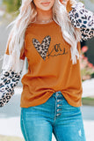 Be Kind Leopard Color Block Long Sleeve Top
