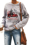 Merry Christmas Plaid Leopard Tree Pattern Sweatshirt