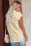 Turn-down Collar Button Front Tank