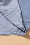 Asymmetric Cold Shoulder Denim Dress