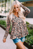 V Neck Buttoned Flowy Top