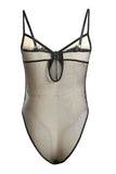Sheer Eyelash Lace Teddy Bodysuit