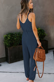 Pocketed Knit Jumpsuit