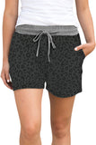 Leopard Print Drawstring Waist Shorts