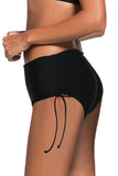 Drawstring Ruched Sides High Waist Swim Panty