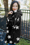 Lapel Collar Scatter Star Fuzzy Coat