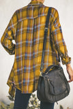 Plaid Drape Cardigan