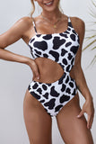 Cow Animal Print One-piece Swimsuit