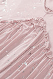 Foil Splatter Drops Ruffled Flowy Tank