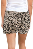 Leopard Print Drawstring Waist Shorts