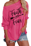 Faith OVER Fear Blue Shirt