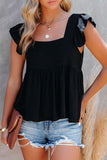 Flutter Shoulder Babydoll Top