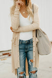 Selected Button Pocketed High Low Cardigan