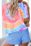 Tie Dye Printed Short Lounge Set