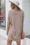 Taupe Long Sleeve Sweater Dress