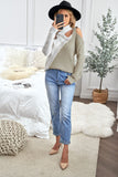 Turtleneck Cold Shoulder Sweater