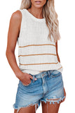 Knit Tank Top with Stripes