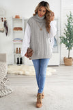 Turtleneck Braided Knitted Vest