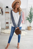 Print Patchwork Mesh Long Sleeve Top