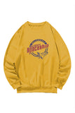 Crew Neck Spaceship Graphic Men's Pullover Sweatshirt