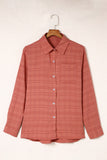 Turn-down Collar Textured Shirt