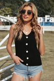 Buttoned Knit Tank