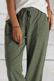 Loose Drawstring Waist Knit Pants with Pockets