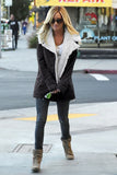 Lapel Collar Button Fleece Jacket