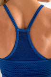 Mesh Splicing Textured Active Sports Bra