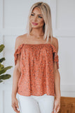 Floral Print Smocked Flounce Sleeveless Top