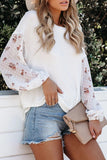 Blossom Contrast Swiss Dot Knit Top