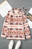 Aztec Zipped Sherpa Pullover Sweatshirt