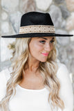 Aztec Embroidery Retro  Flat Fedora Hat