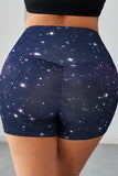 Galaxy Print Booty Yoga Shorts