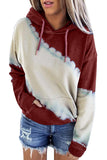 Hooded Tie Dye Print Pocket Casual Sweatshirt
