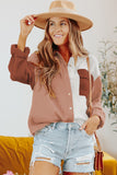 Color Block Textured Long Sleeve Shirt with Pocket